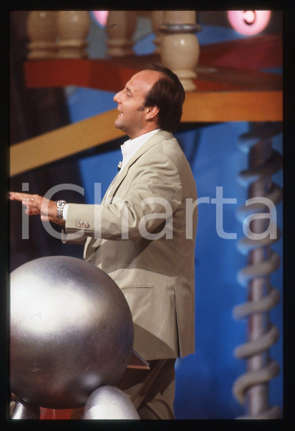 35mm vintage slide* 1995 CANALE 5 Gerry SCOTTI conduce programma IL QUIZZONE (5)