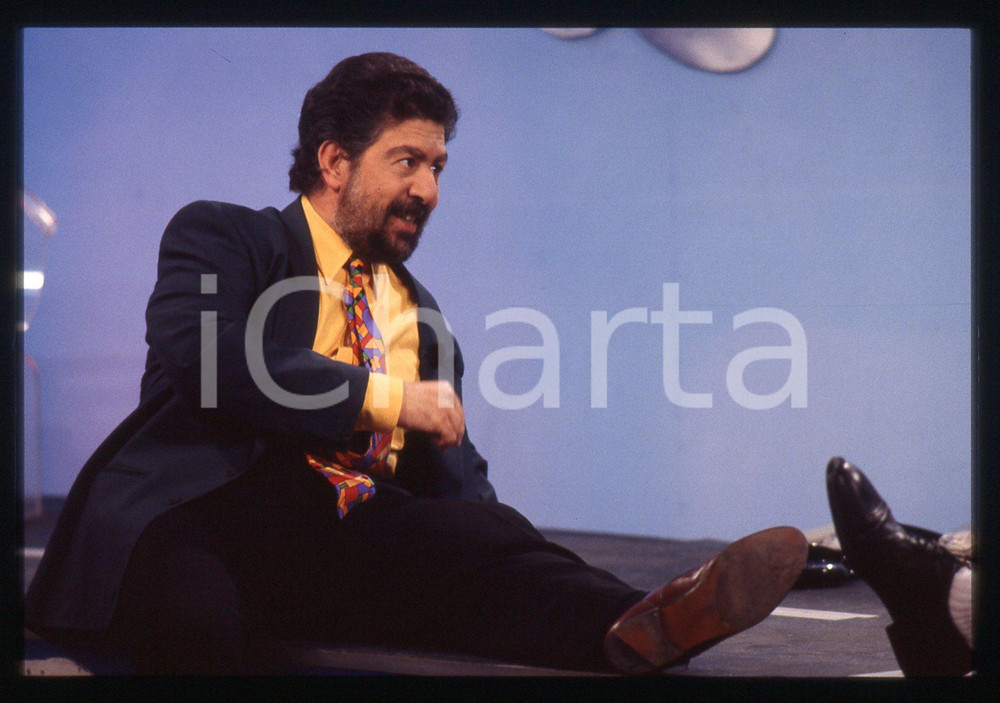35mm vintage slide* 1995 CANALE 5 - Lello ARENA a STRISCIA LA NOTIZIA (2)