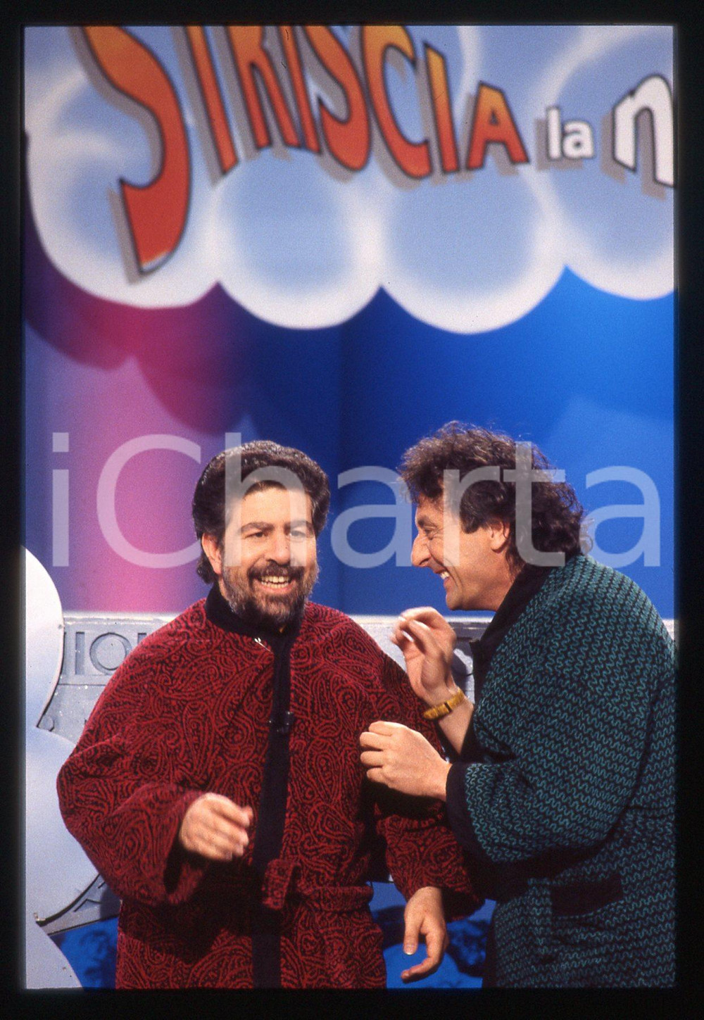 35mm vintage slide* 1995 STRISCIA LA NOTIZIA - Enzo IACCHETTI e Lello ARENA (10)