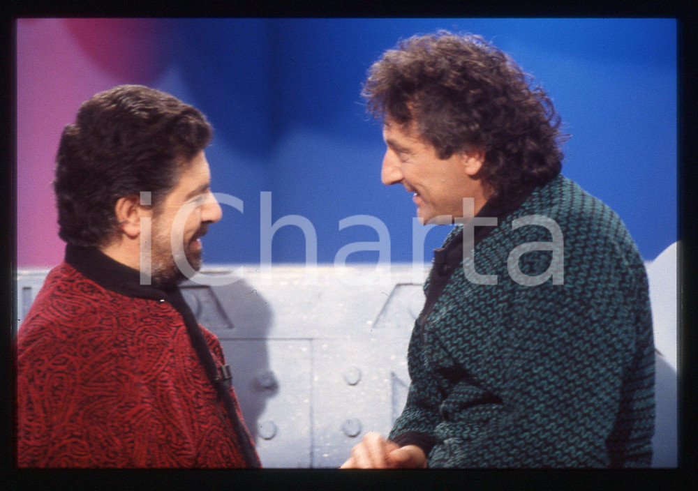 35mm vintage slide* 1995 STRISCIA LA NOTIZIA - Enzo IACCHETTI e Lello ARENA (34)