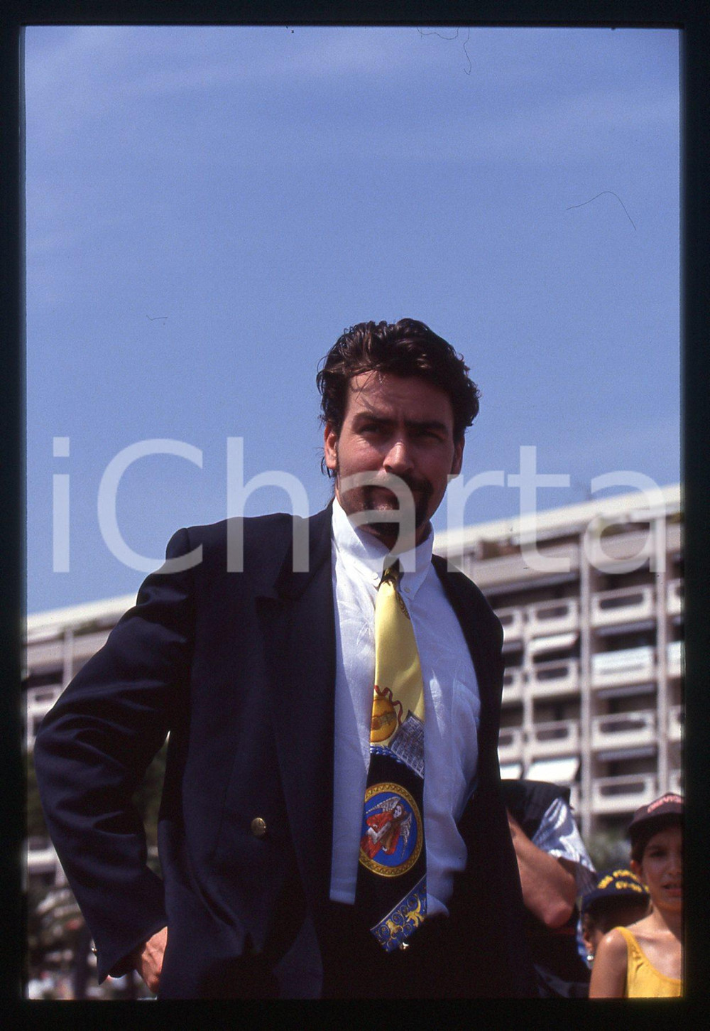 35mm vintage slide* 1993 FESTIVAL CANNES - Charlie SHEEN (24)