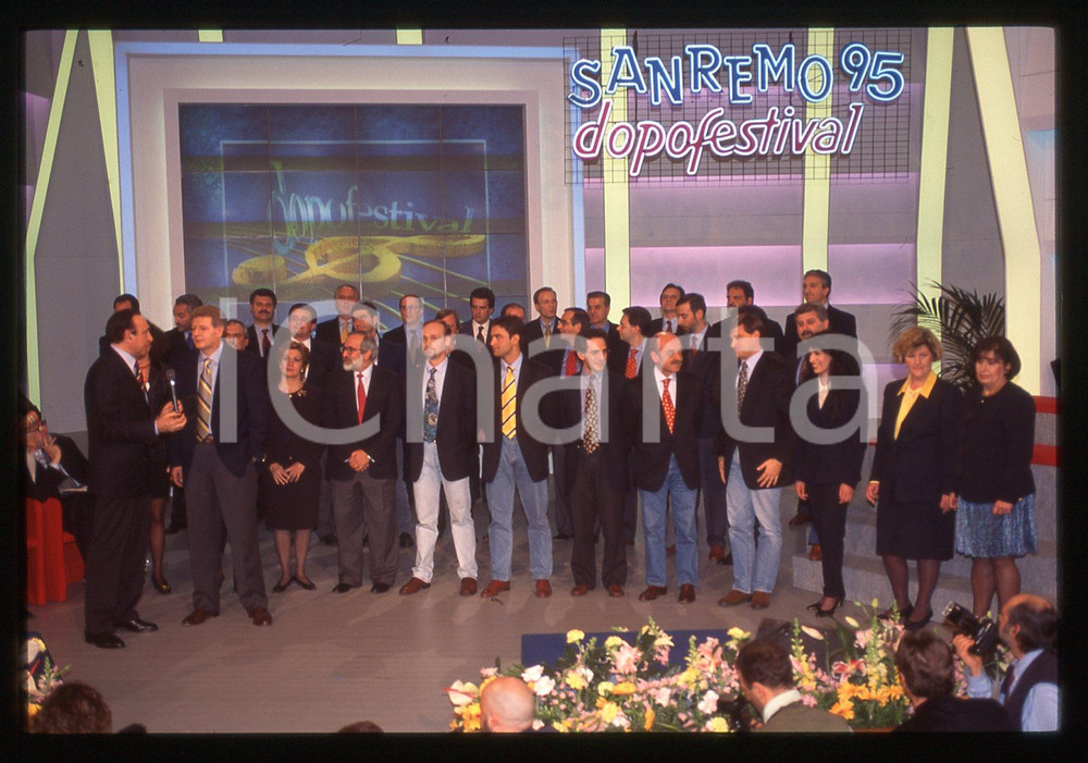 35mm vintage slide* 1995 FESTIVAL SANREMO - Pippo BAUDO (3)