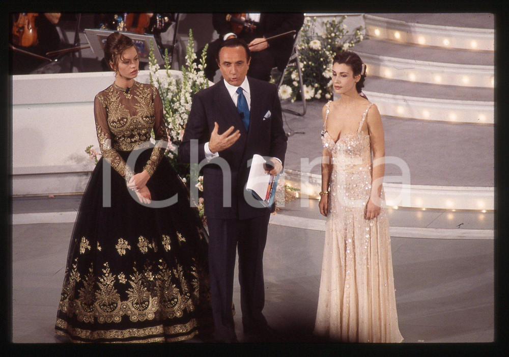 35mm vintage slide*1995 FESTIVAL SANREMO Anna FALCHI Claudia KOLL Pippo BAUDO 43
