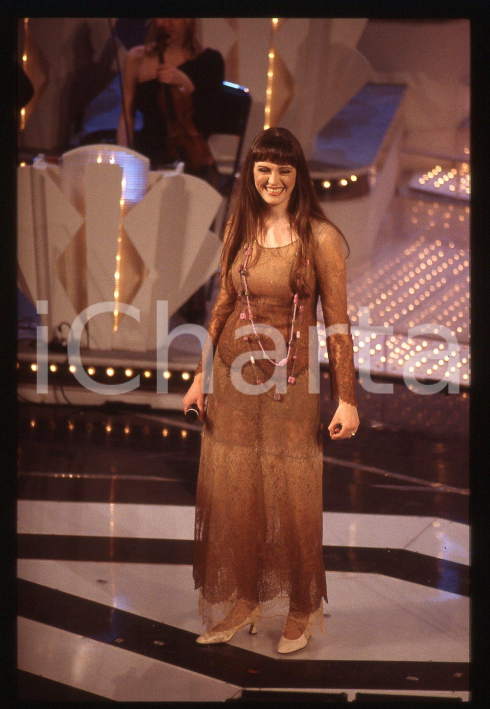 35mm vintage slide* 1997 FESTIVAL SANREMO - Alessandra DRUSIAN dei JALISSE (13)
