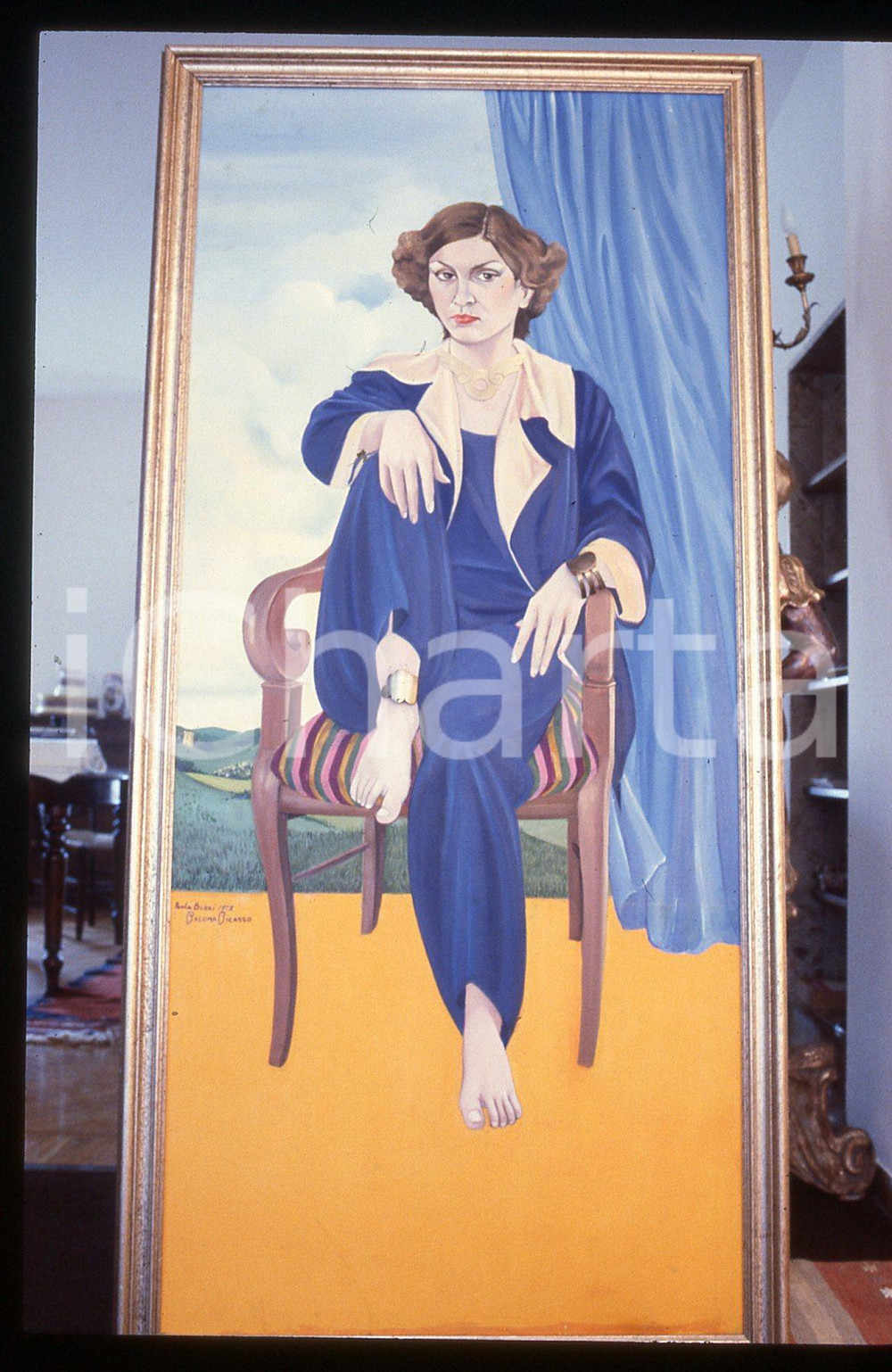 35mm vintage slide* 1990 ca MILANO - Paola BUZZI - Ritratto di Paloma PICASSO 4