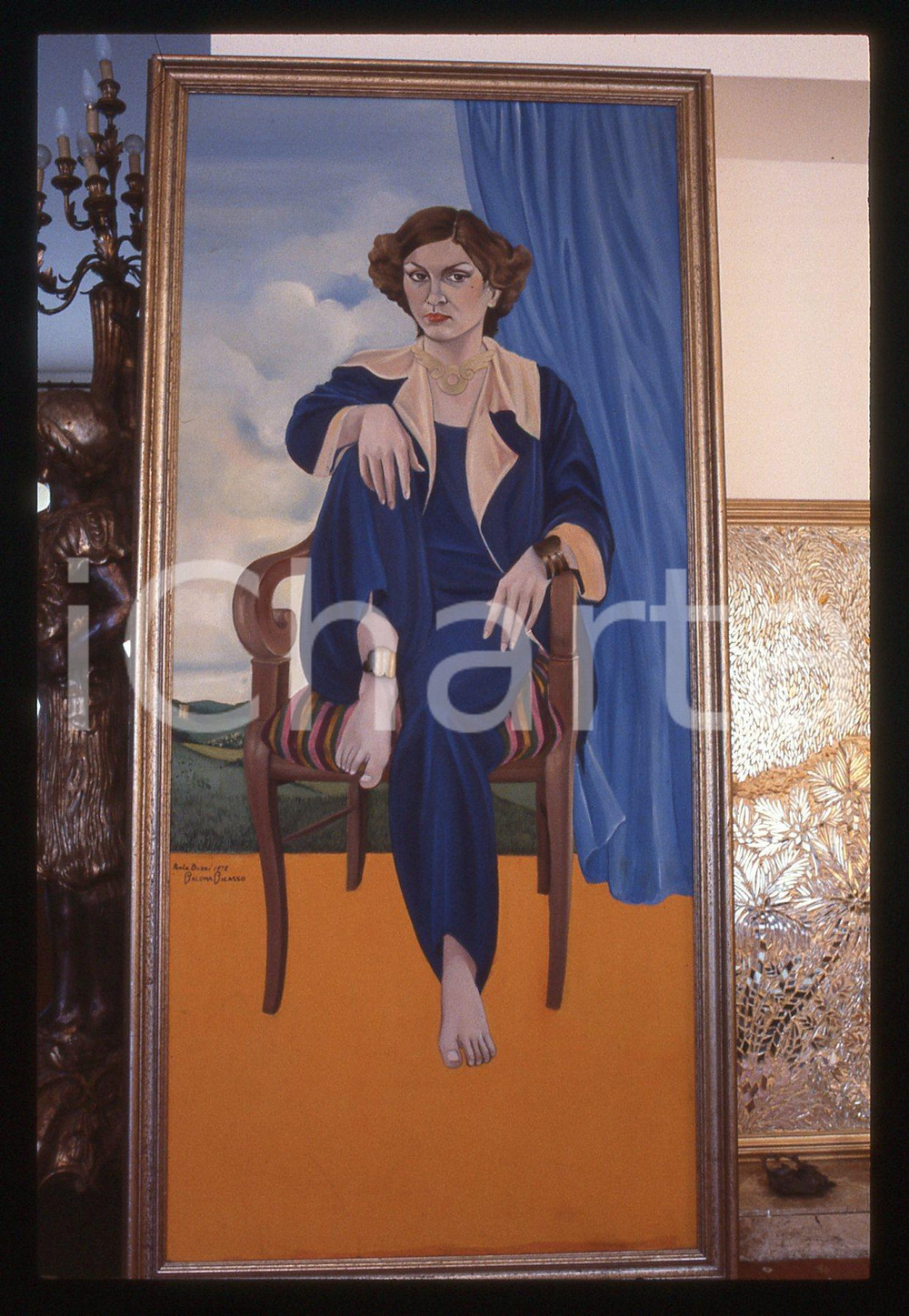 35mm vintage slide* 1990 ca MILANO - Paola BUZZI - Ritratto di Paloma PICASSO