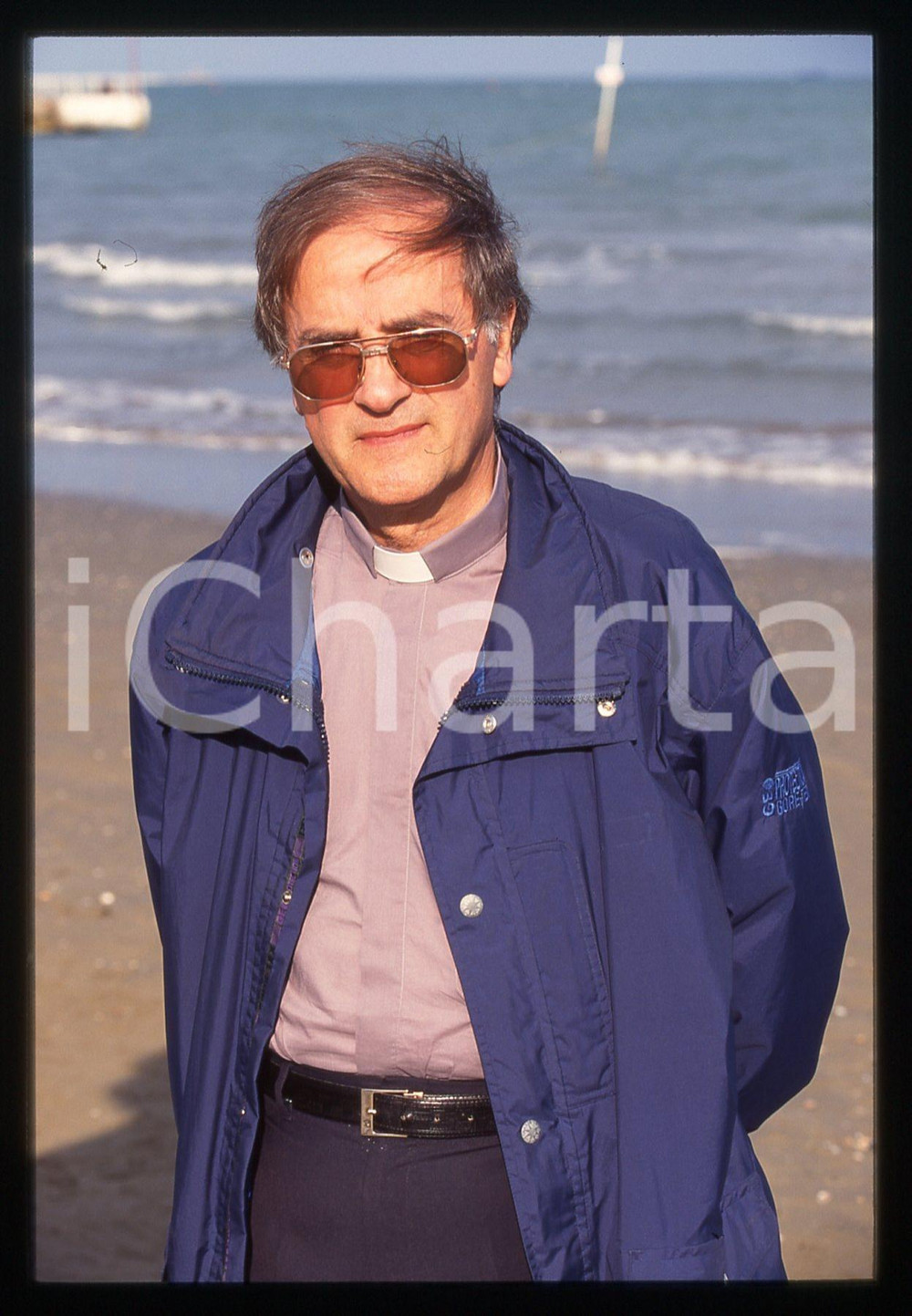 35mm vintage slide* 1990 ca FESTIVAL VENEZIA - don Luigi DI LIEGRO