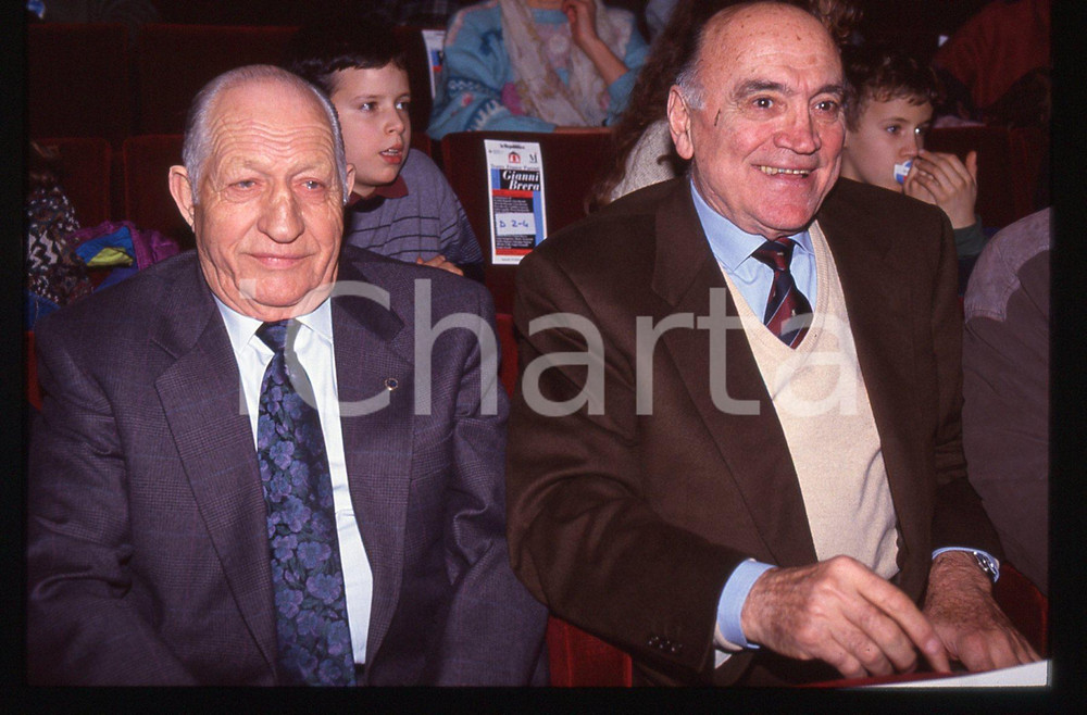 35mm vintage slide* 1990 ca COSTUME - Fiorenzo MAGNI e Gino BARTALI (2)