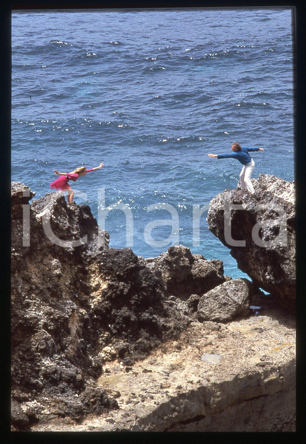 35mm vintage slide* 1987 GUADALUPA - Muriel DUBRULLE e Pierre RICHARD (10)