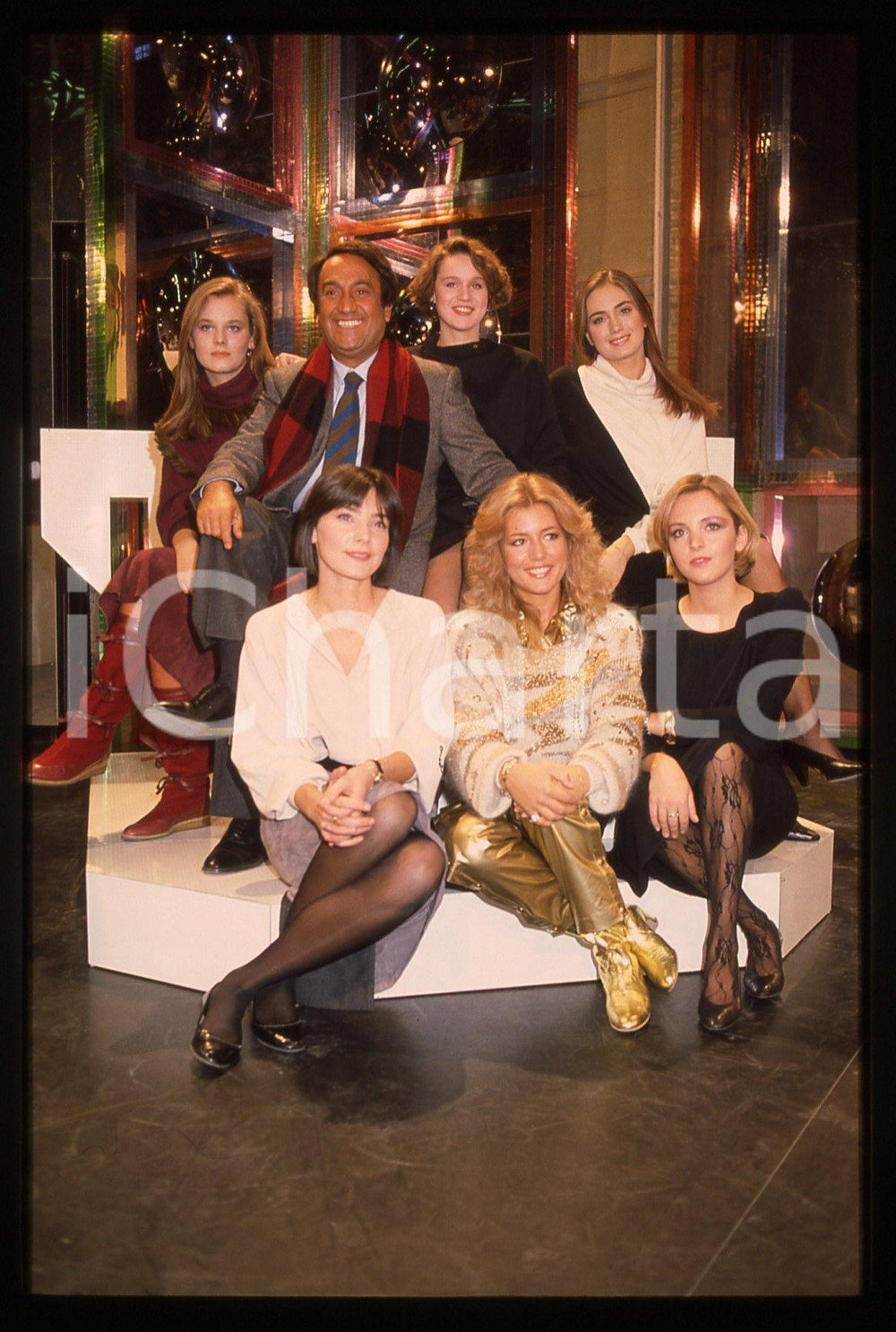 35mm vintage slide* 1983 RAI 1 TEST - Emilio FEDE e Patricia PILCHARD (5)