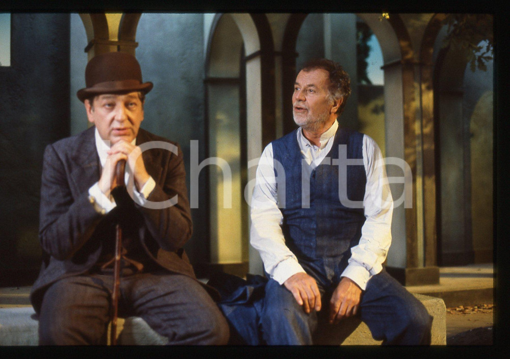 35mm vintage slide* 1986 RAI 3 ALL'USCITA Paolo BONACELLI e Gabriele FERZETTI 4