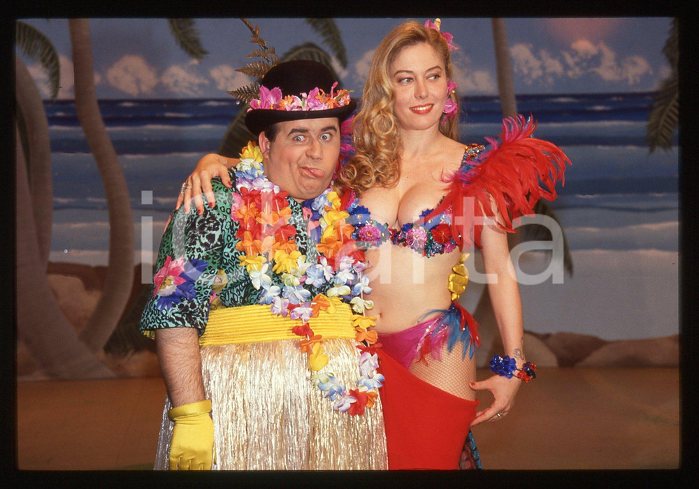 35mm vintage slide* 1992 ITALIA 1 MAGICO DAVID - Gianni FANTONI e Moana POZZI 4