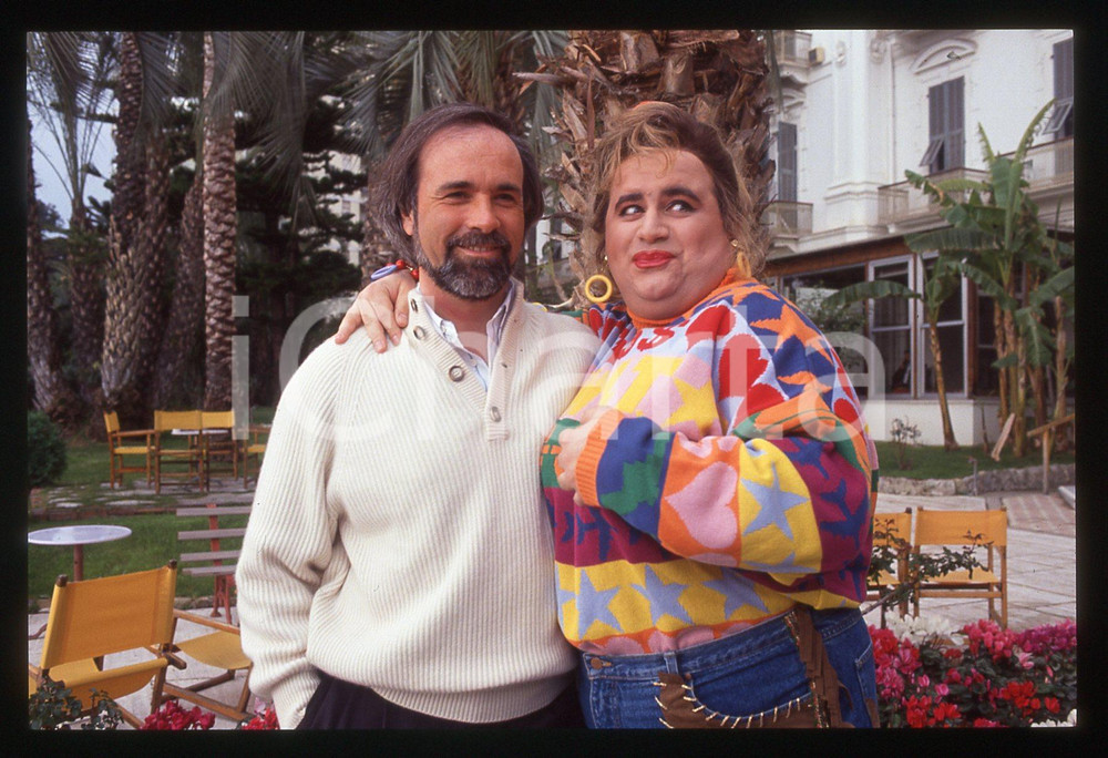 35mm vintage slide* 1992 STRISCIA LA NOTIZIA - Gianni FANTONI e Antonio RICCI 8