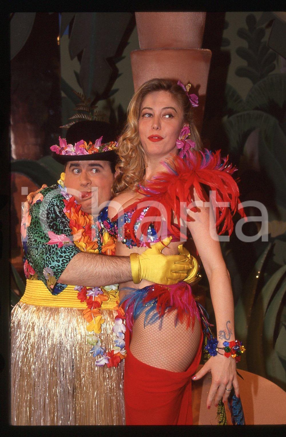 35mm vintage slide* 1992 ITALIA 1 MAGICO DAVID - Gianni FANTONI e Moana POZZI 6
