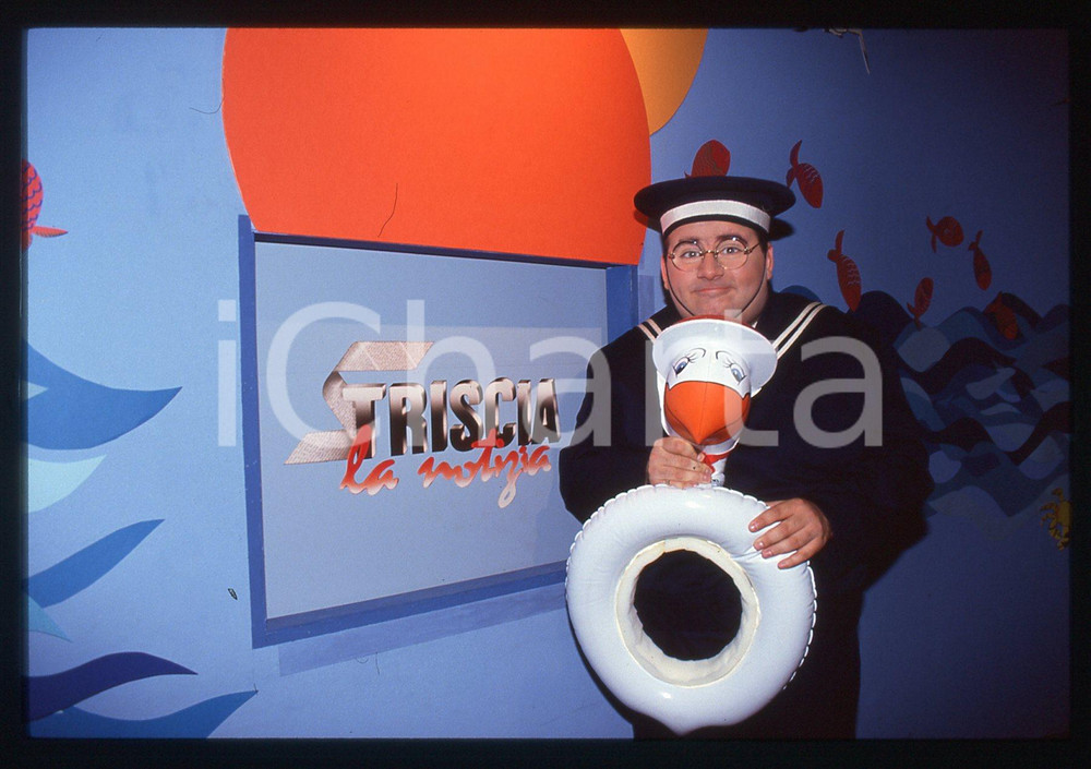 35mm vintage slide* 1992 CANALE 5 STRISCIA LA NOTIZIA - Gianni FANTONI (23)