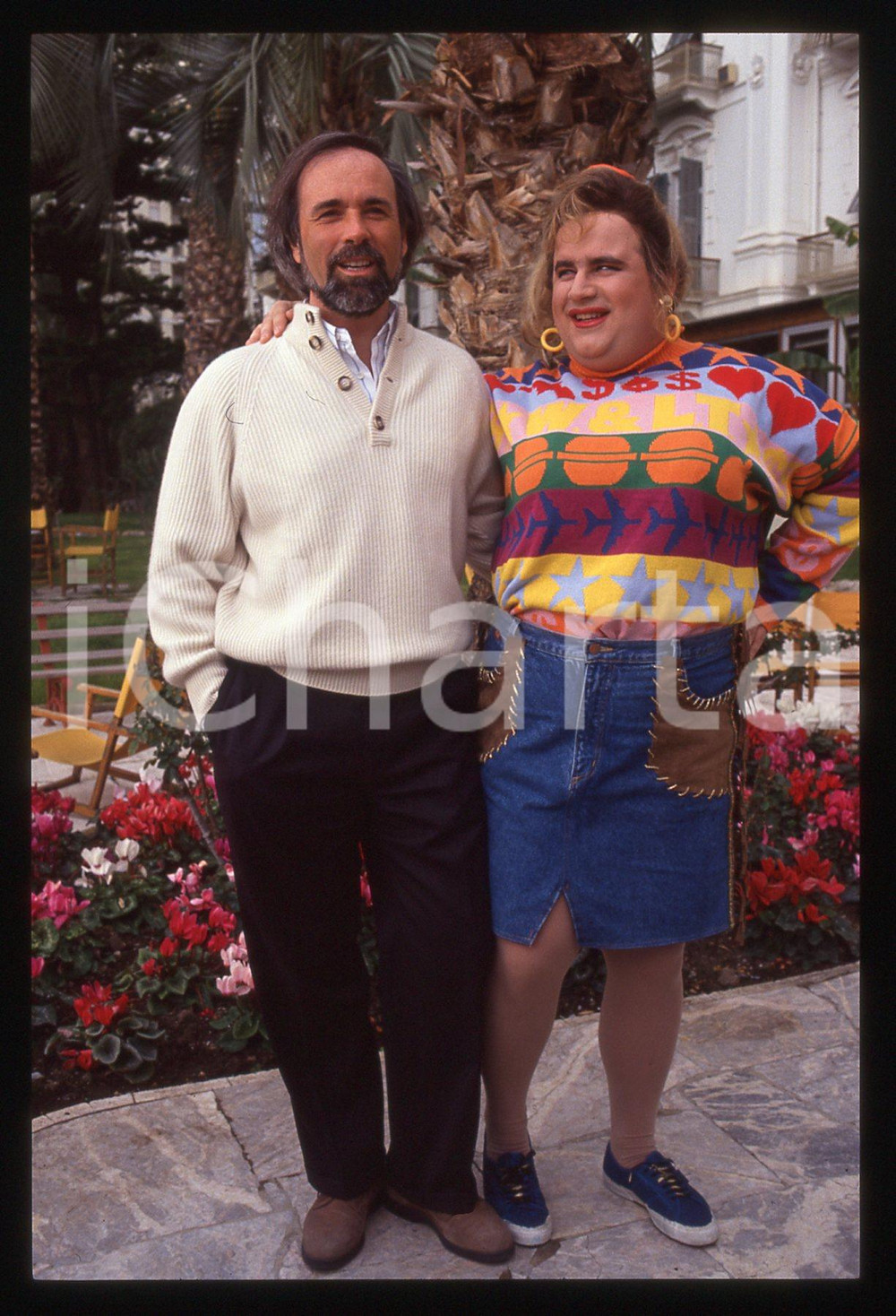 35mm vintage slide* 1992 STRISCIA LA NOTIZIA - Gianni FANTONI e Antonio RICCI