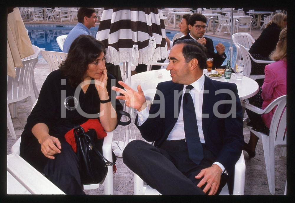 35mm vintage slide* 1990 ca FESTIVAL CANNES - Irene BIGNARDI e Franco CARRARO 2