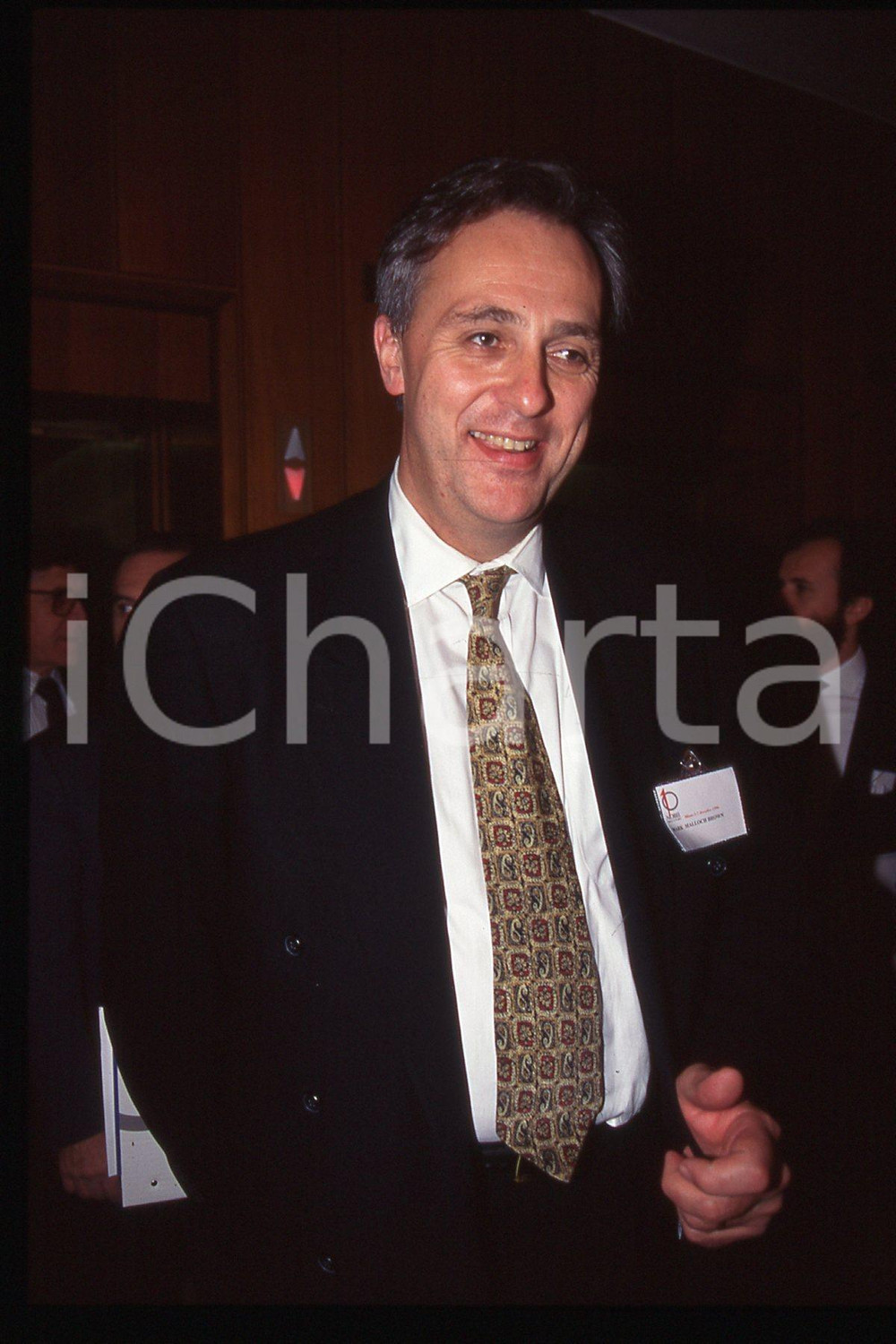 35mm vintage slide* 1994 ca POLITICS Diplomat & consultant Mark Malloch BROWN 2