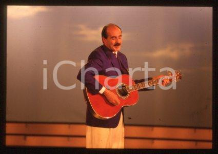 35mm vintage slide* 1990 ca TV Italian cabaret artist musician Stefano NOSEI (1)