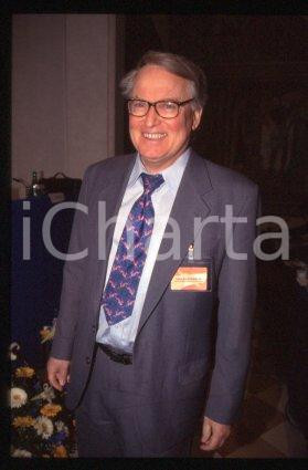 35mm vintage slide* 1992 ca ECONOMICS Swedish professor Assar LINDBECK (3)