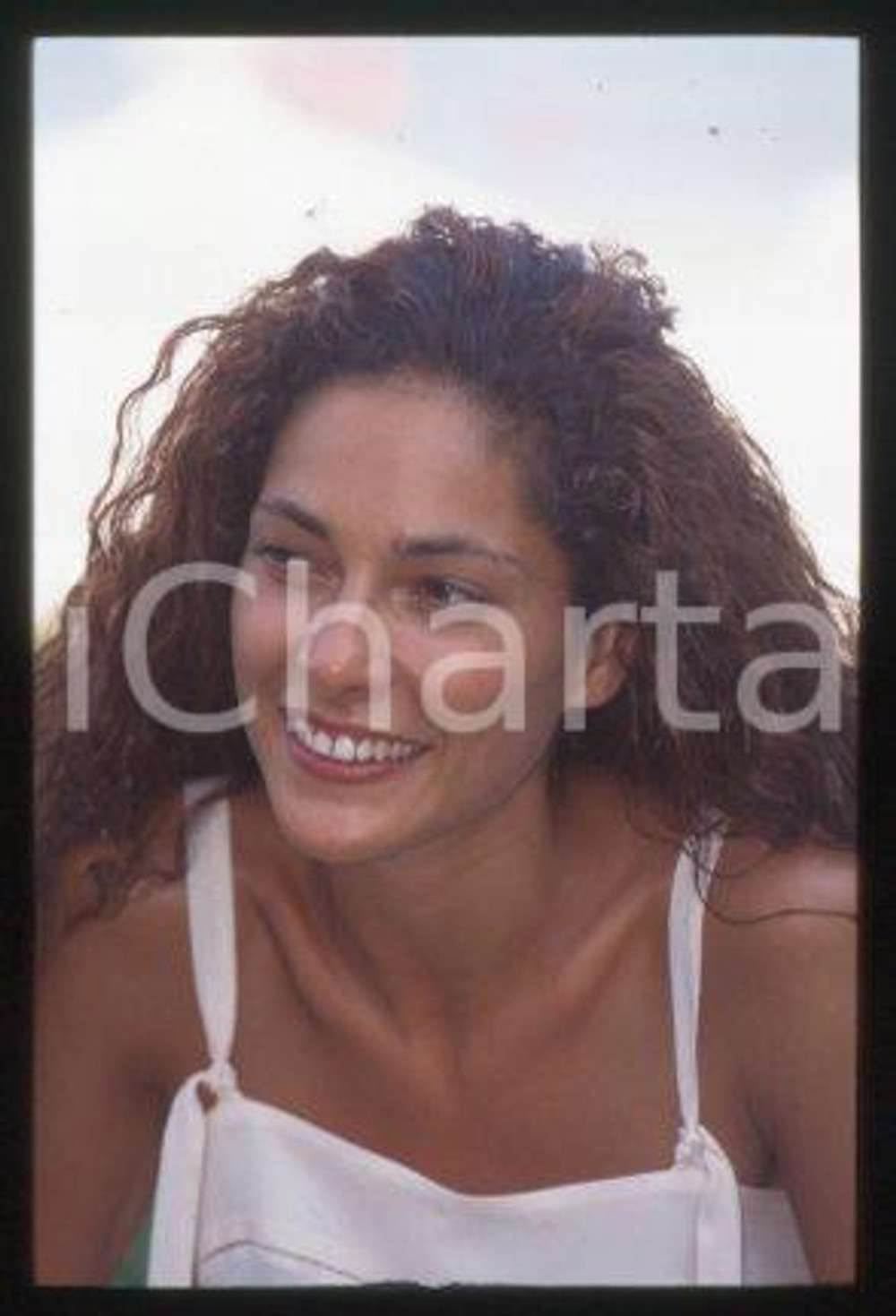 Simona CAVALLARI - LIDO VENICE Italian actress 1997 * 35 mm vintage slide 5