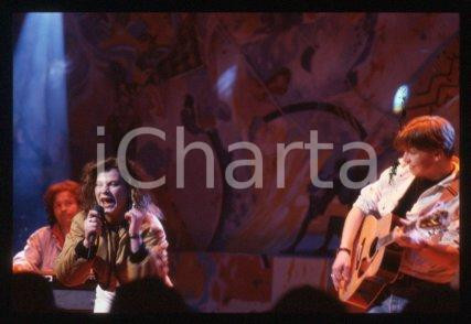 ONE 2 MANY - MILAN Norwegian-Swedish band on a stage 1989 *35mm vintage slide 11