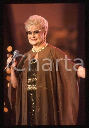 Flo SANDON'S - TV SHOW Italian singer Portrait 1990 ca * 35 mm vintage slide 21