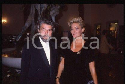Alain ROBBE-GRILLET & Giovanna MASSOBRIO - ITALY 1983 ca * 35mm vintage slide 35