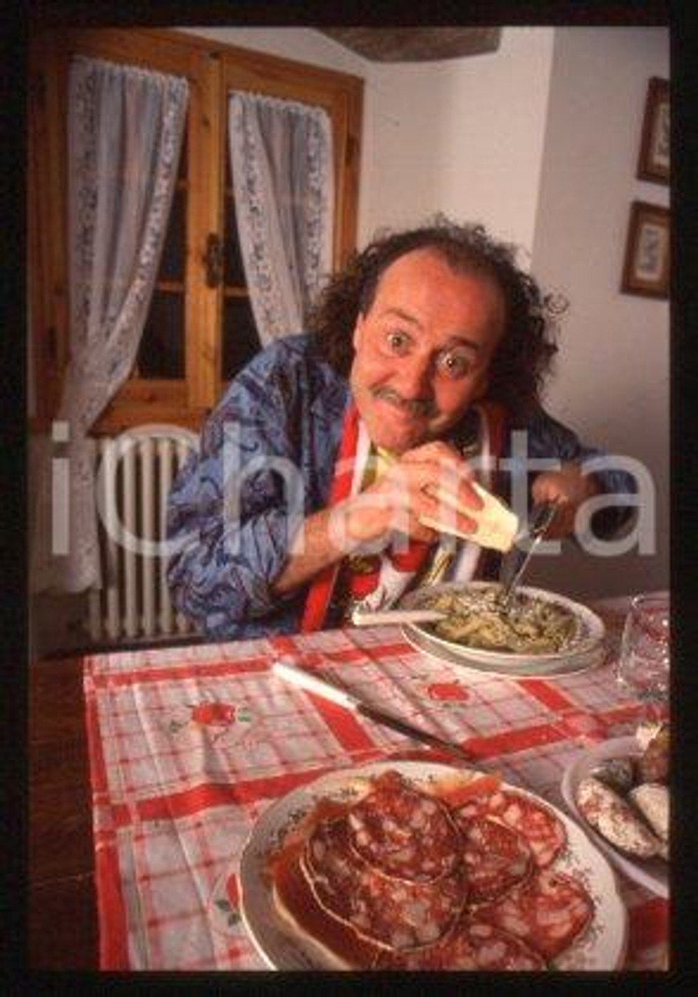 Enio DROVANDI - CINEMA Italian comic actor 1995 ca * 35 mm vintage slide 4