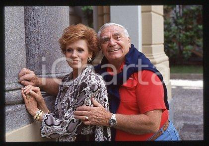 35mm vintage slide* 1999 ca ITALY Ernest BORGNINE American actor and wife (104)