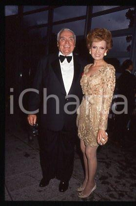 35mm vintage slide* 1999 ca CINEMA Ernest BORGNINE American actor and wife (121)