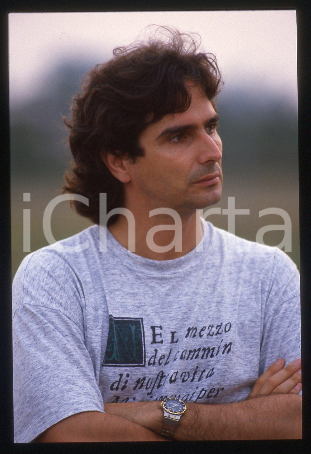 Fotografia d epoca originale 35mm vintage slide 1988 VILLA SAN MARTINO Nelson PIQUET  8 1