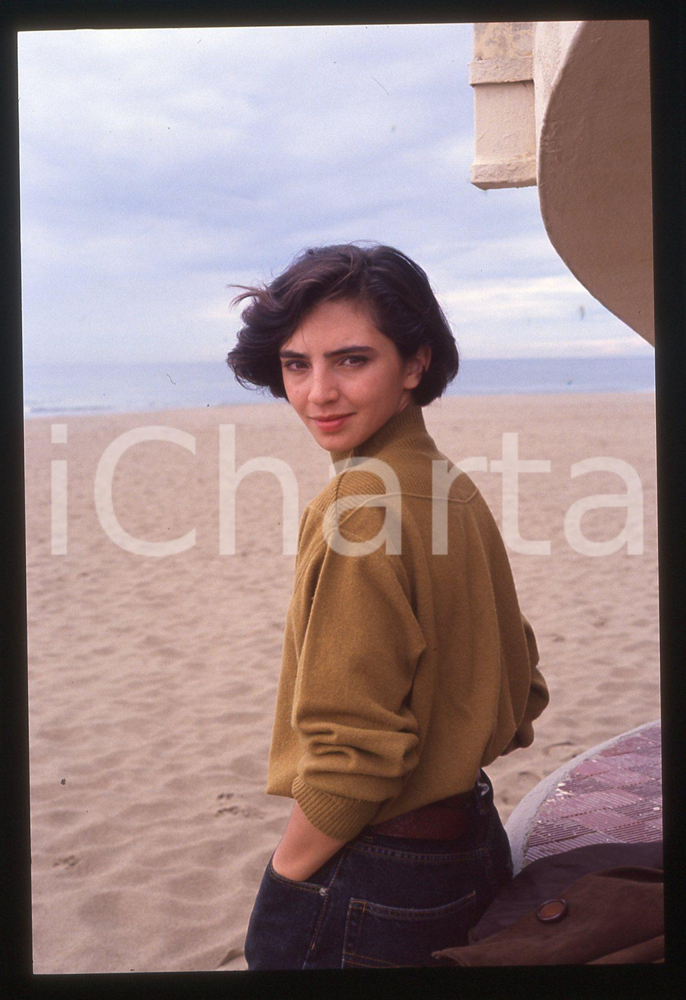 35mm vintage slide* 1995ca VENEZIA LIDO Inês DE MEDEIROS Ritratto attrice (16)