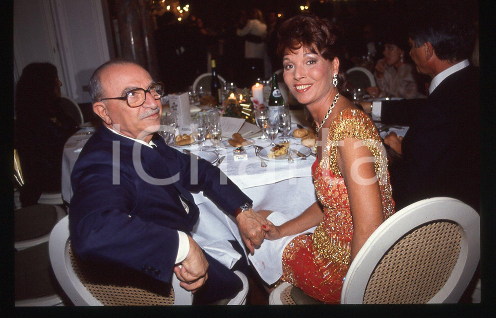 35mm vintage slide*1990 VENEZIA - Alberto LATTUADA con Elsa MARTINELLI