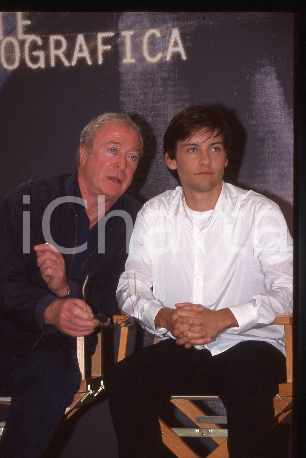 35mm vintage slide*1999 VENEZIA - MOSTRA DEL CINEMA Tobey MAGUIRE Michael CAINE