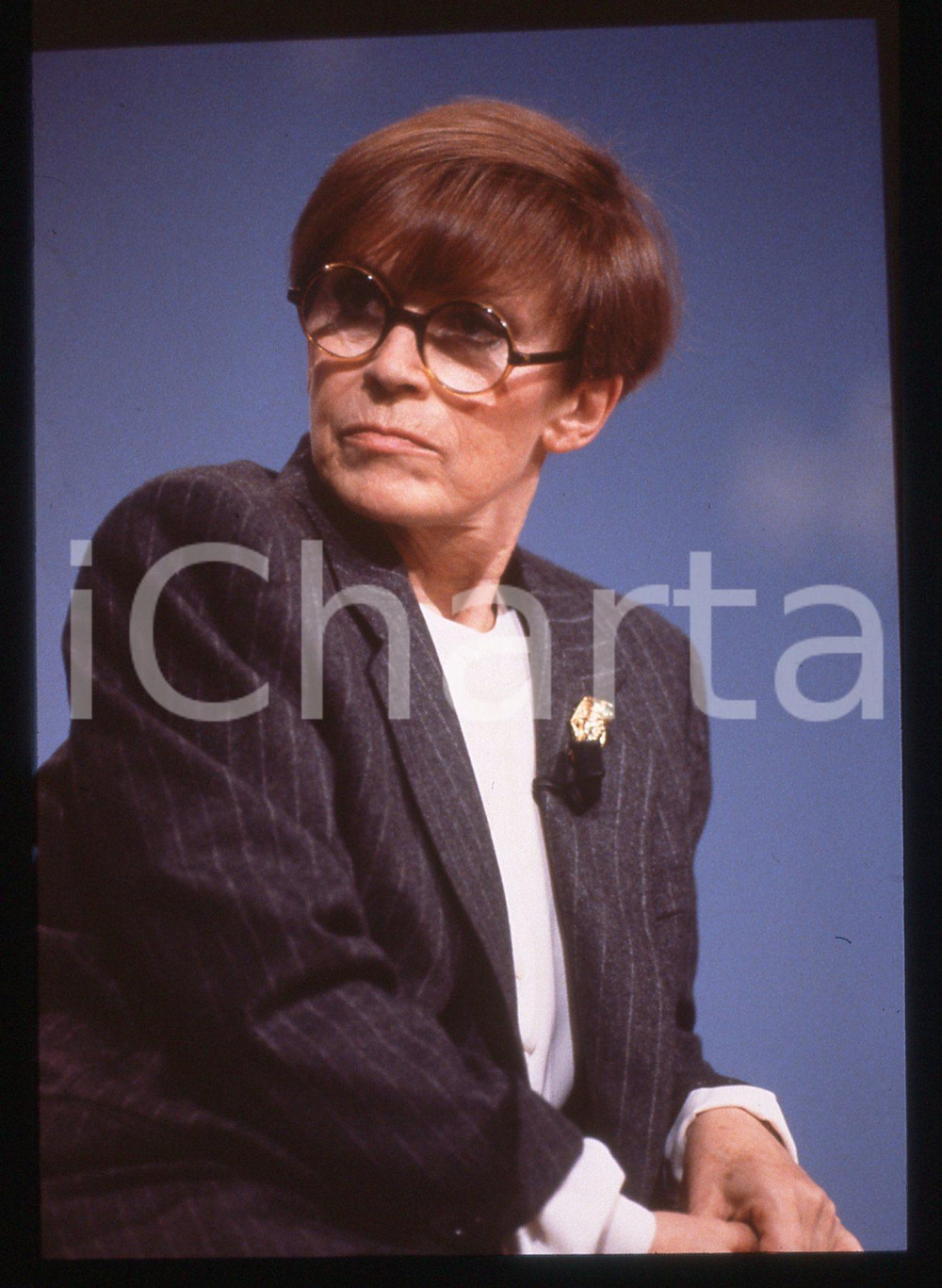 35mm vintage slide* 1995ca MAURIZIO COSTANZO SHOW Franca VALERI Ritratto (1)