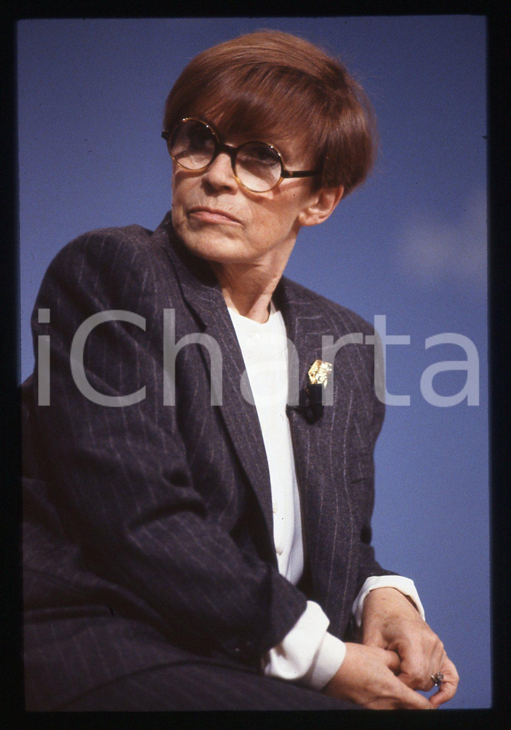 35mm vintage slide* 1995ca MAURIZIO COSTANZO SHOW Franca VALERI Ritratto (3)