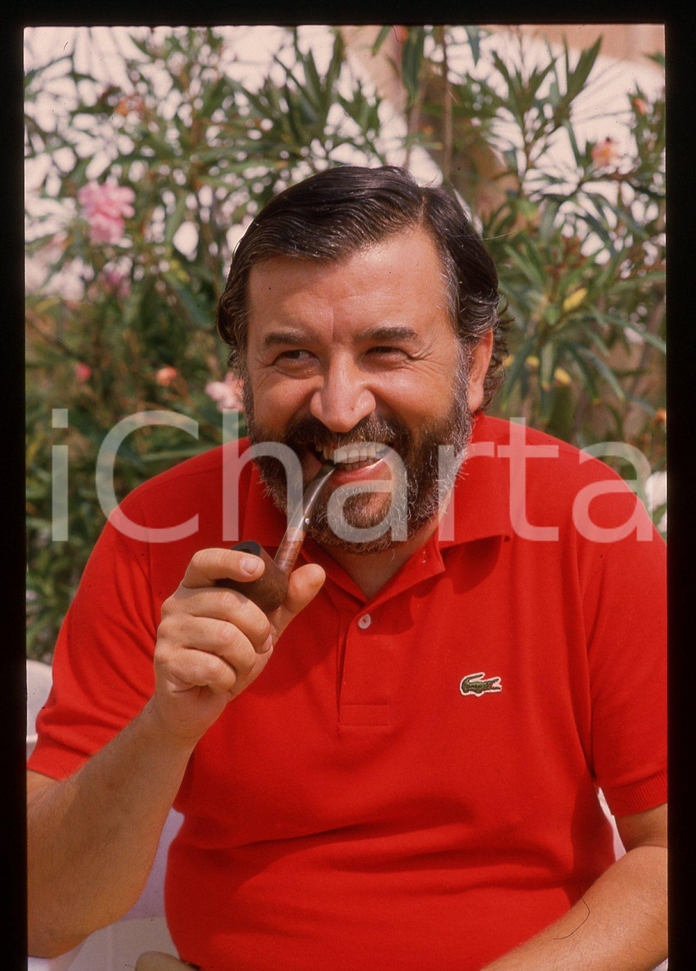 35mm vintage slide* 1985ca COSTUME Pupi AVATI fuma la pipa - Ritratto