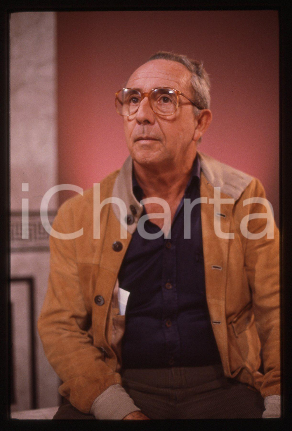 35mm vintage slide* 1990ca RAI UNO Eros MACCHI Ritratto del regista (1)