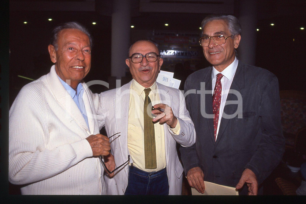 35mm vintage slide*1990 VENEZIA Alberto LATTUADA con Gian Luigi RONDI 