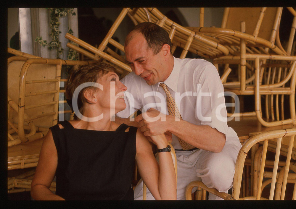 35mm vintage slide* 1990ca LIDO DI VENEZIA Mercedes SAMPIETRO e Féodor ATKINE 1