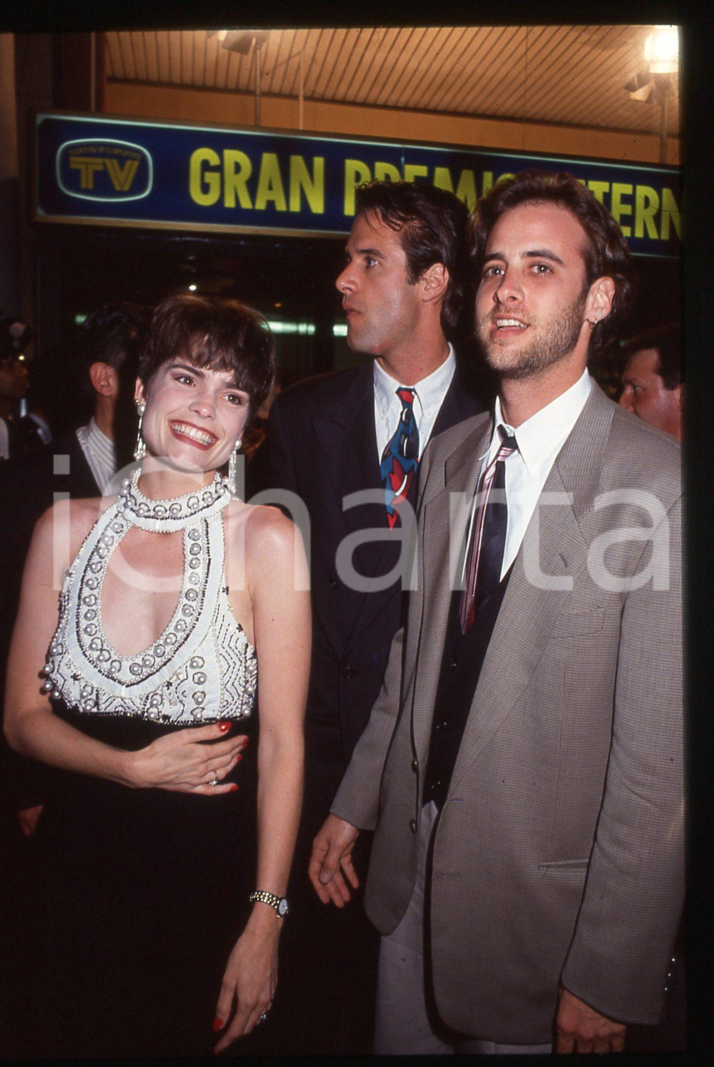 35mm vintage slide*1990ca MILANO NOTTE DEI TELEGATTI - Todd MCKEE Colleen DION 