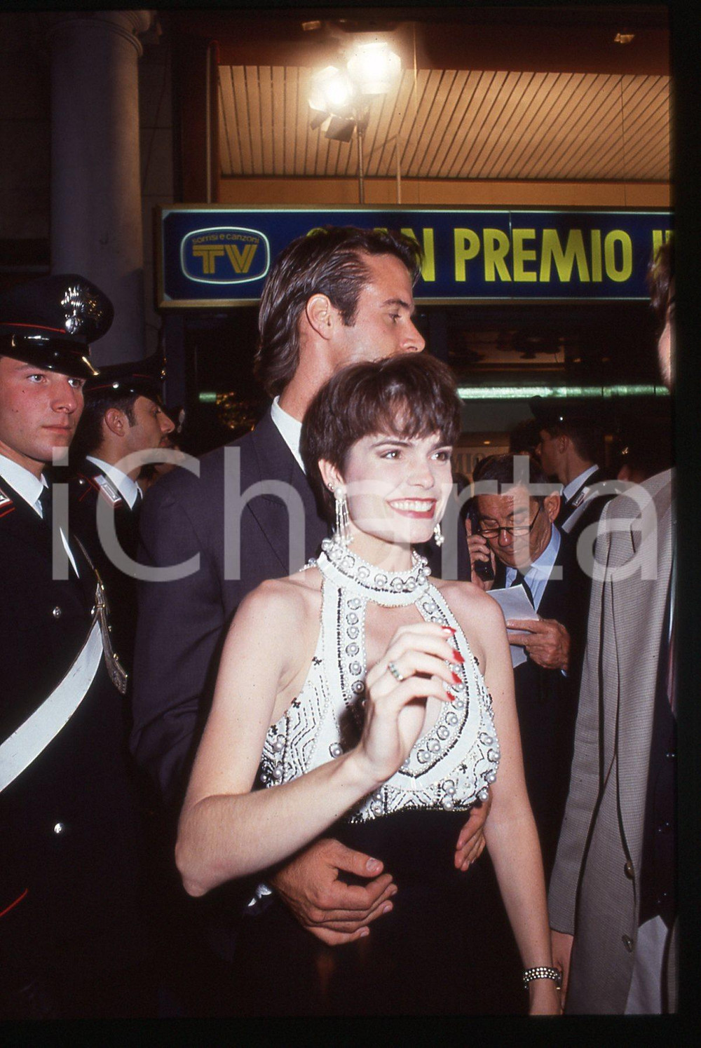 35mm vintage slide*1991ca NOTTE DEI TELEGATTI - Todd McKEE l'attore paparazzato 2