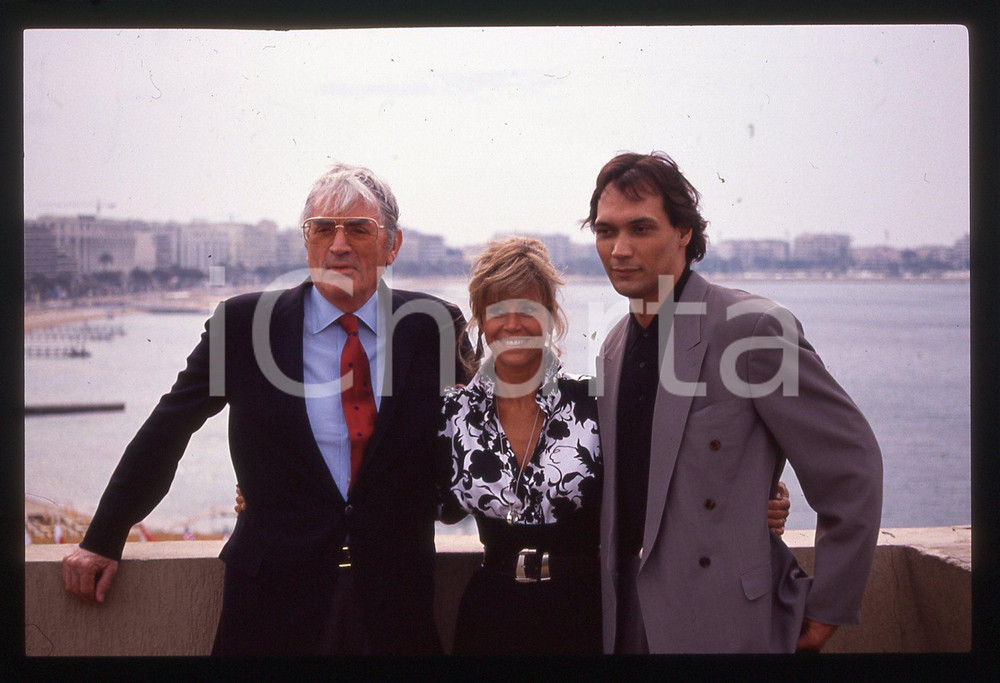 35mm vintage slide* 1989 FESTIVAL CANNES - Jane FONDA Gregory PECK Jimmy SMITS 1