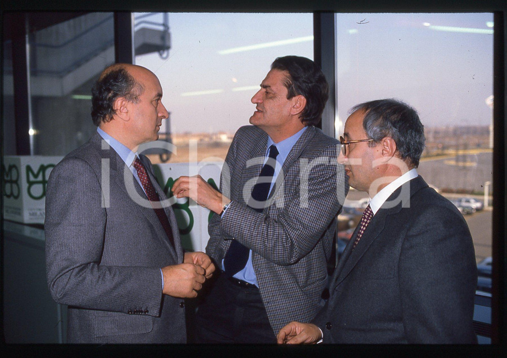 35mm vintage slide* 1987 ca MILANO Enrico DE MITA Ciriaco DE MITA (3)