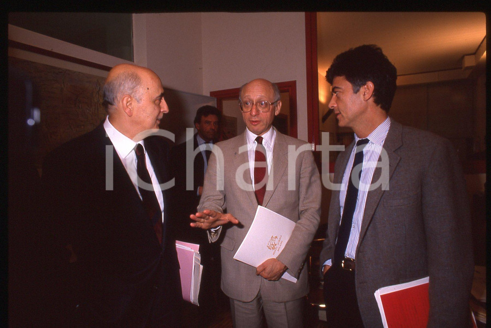 35mm vintage slide* 1988 MILANO Claudio MARTELLI Giorgio NAPOLITANO (2)