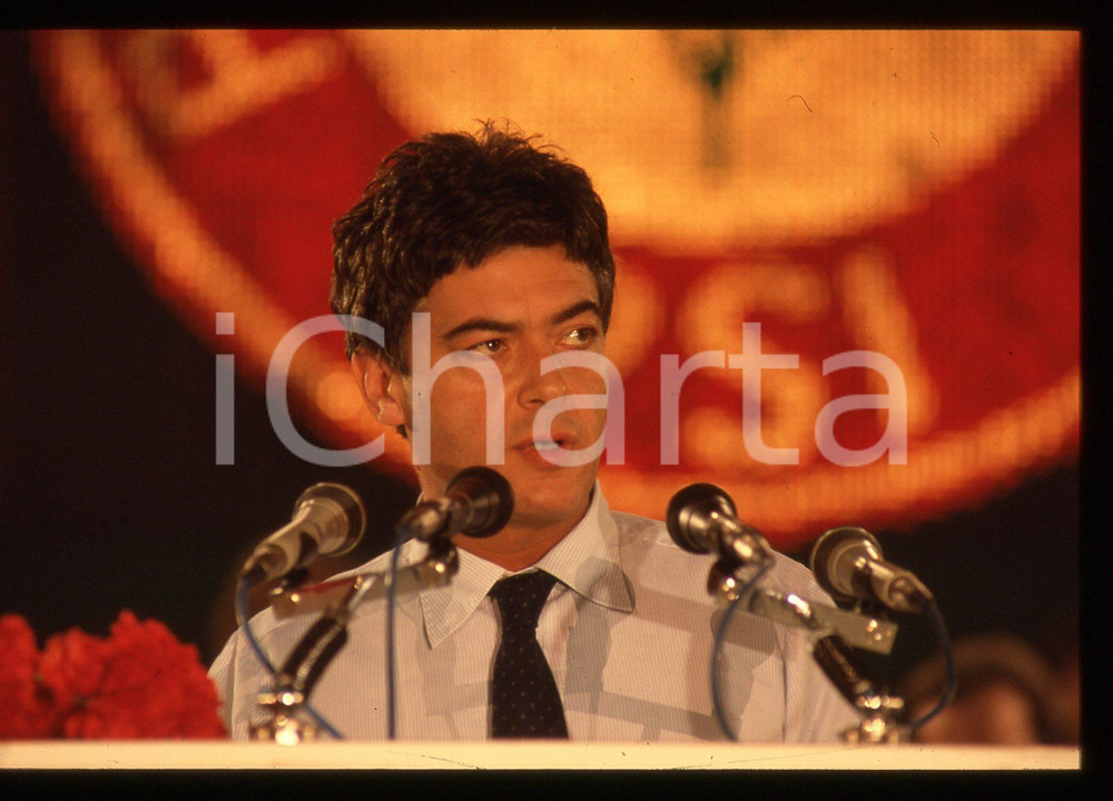 35mm vintage slide* 1987 RIMINI Claudio MARTELLI 44° Congresso PSI (1)