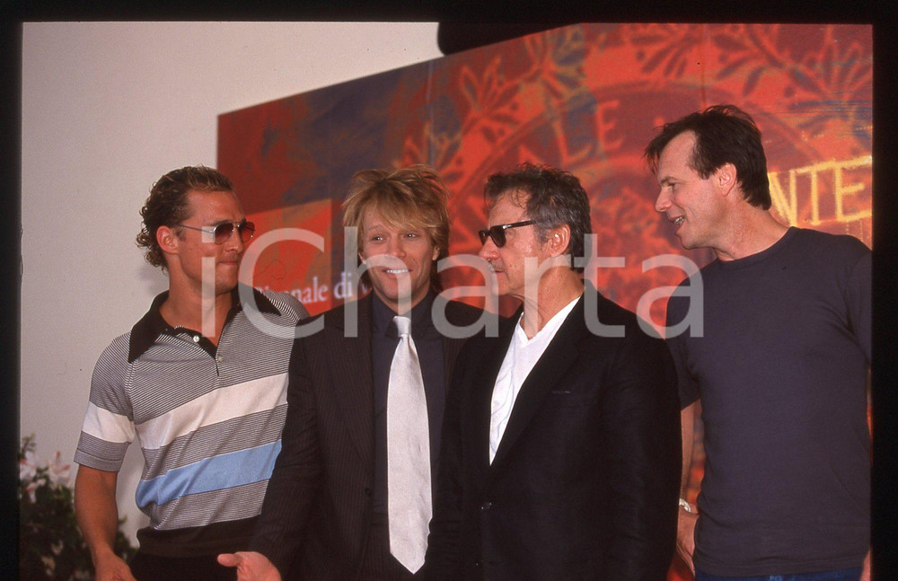 35mm vintage slide* 2000 VENEZIA Mostra del cinema Matthew MCCONAUGHEY Jon Bon JOVI Bill PAXTON Harvey KEITEL