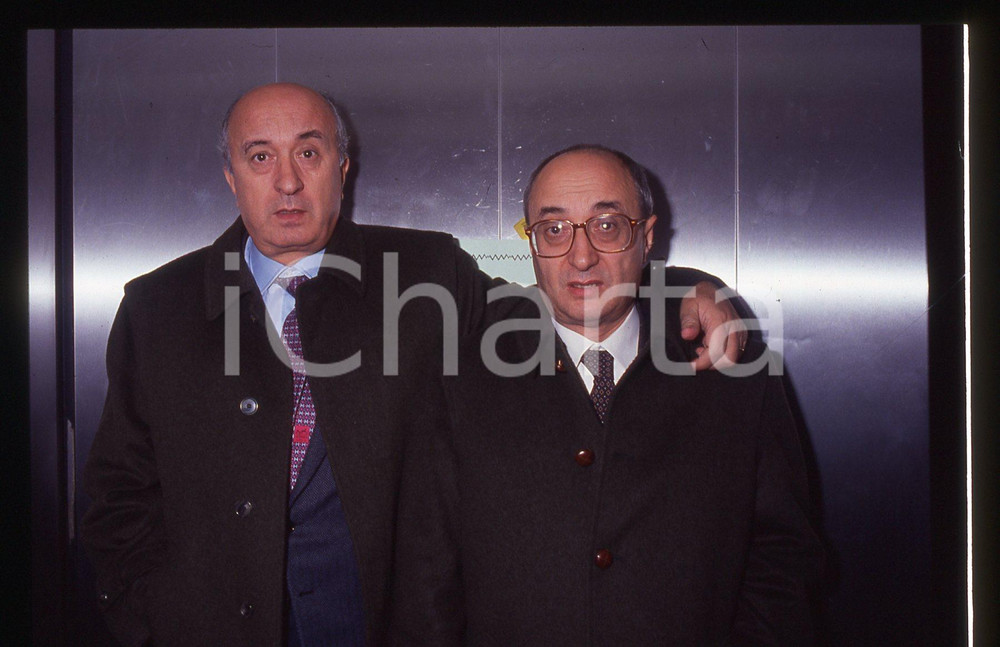 35mm vintage slide* 1989 ca MILANO Enrico DE MITA e Ciriaco DE MITA (1)