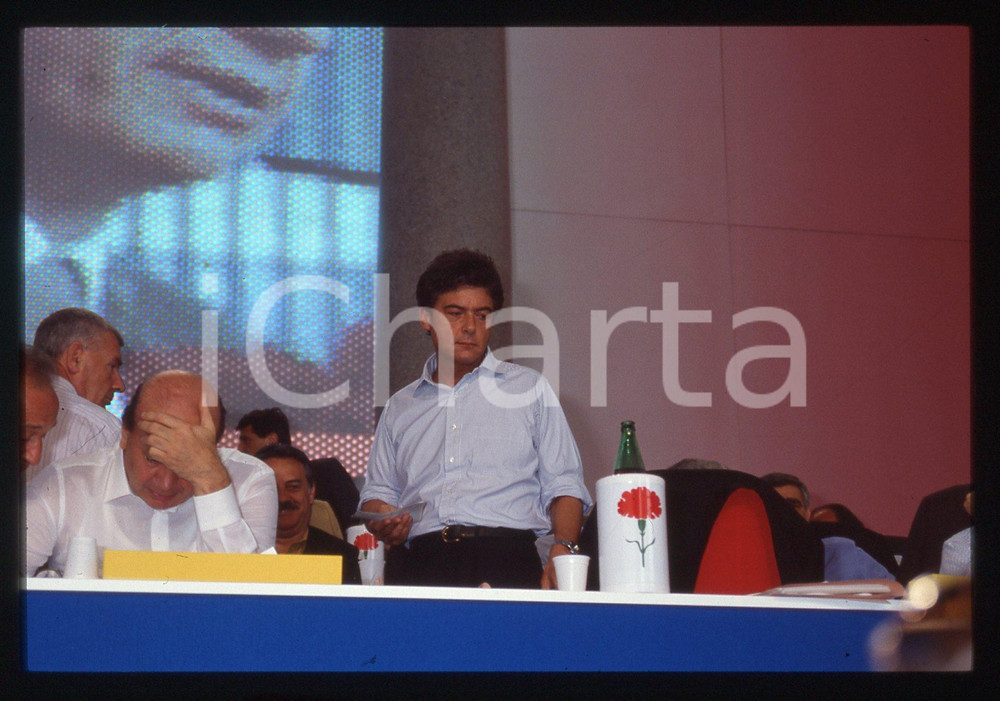 35mm vintage slide* 1991 BARI Claudio MARTELLI Congresso PSI (1)